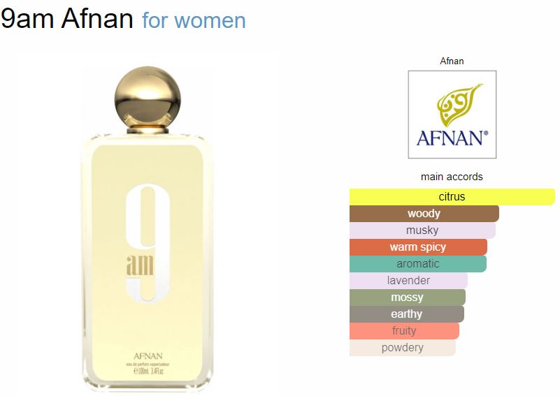 Afnan 9 AM Women EDP 100ml UAE