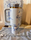 Stanley x LoveShackFancy 40oz Everblooming Rosettes Quencher Blue Authentic